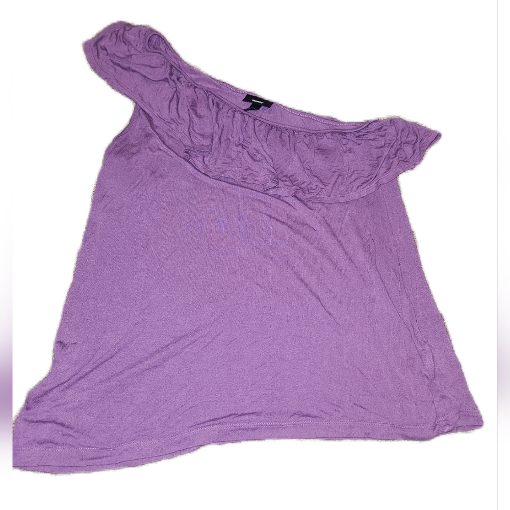 💓3/$15 Mossimo Purple One Shoulder Top Size Large